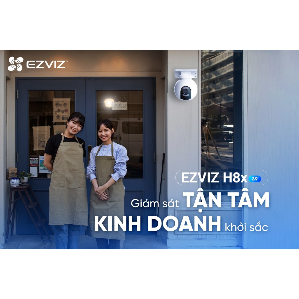 Camera Wifi EZVIZ H8X 2K+ 4MP/H8 Pro 2K 3MP, Ngoài Trời, Xoay 360 Độ, Đàm Thoại 2 Chiều, Full Color 6