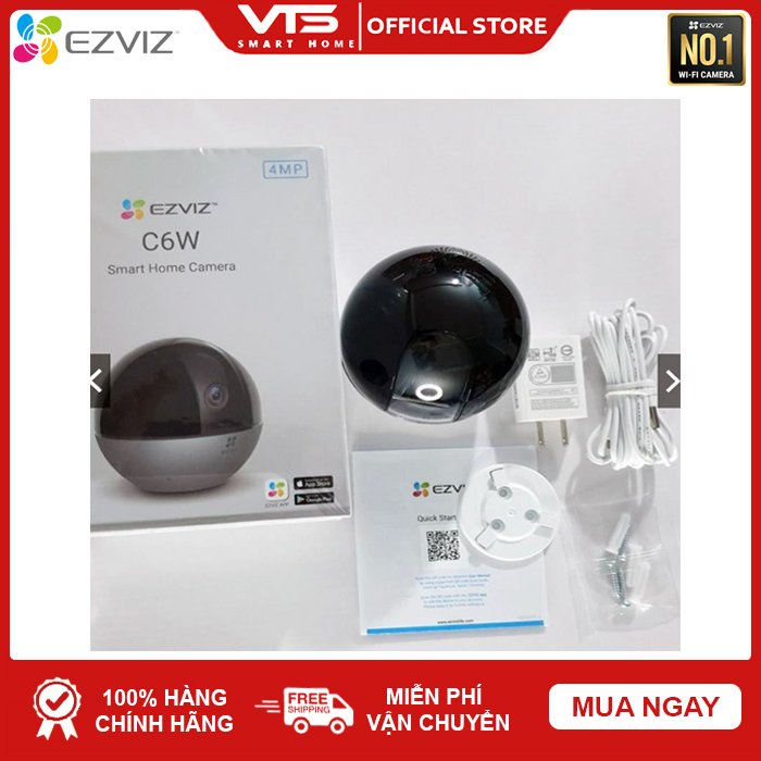 Camera IP WIFI EZVIZ C6W 2K 4MP, E6 3K 5MP - Xoay 360 Độ, Đàm Thoại 2 Chiều, Theo Dõi Chuyển Động - VTS SmartHome 4