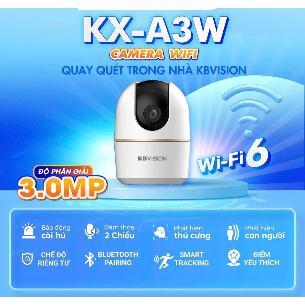 Camera Wifi KBVISION A3W 3MP | A5W 5MP - Xoay 360 Độ, Đàm Thoại 2 Chiều, Theo Dõi Chuyển Động 4