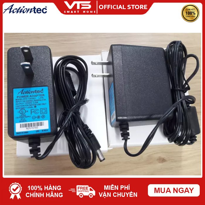 Nguồn 12V-2A Actiontec Chính Hãng Mới 100% - Adapter Actiontec 12V-2,5A Vàng - Nguồn Chuyên Dùng Cho Camera 6