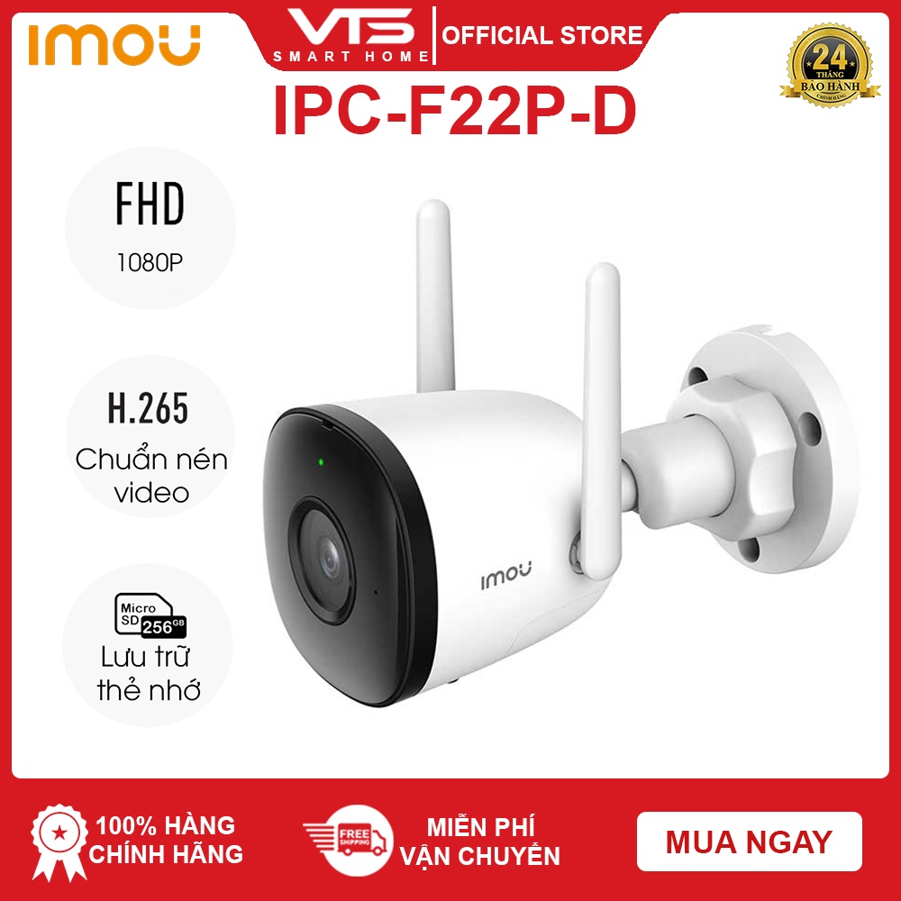 [FREESHIP] Camera IP WIFI IMOU IPC-F22P-D độ phân giải 2MP - phát hiện chuyển động - chống nước chuẩn IP67. 3