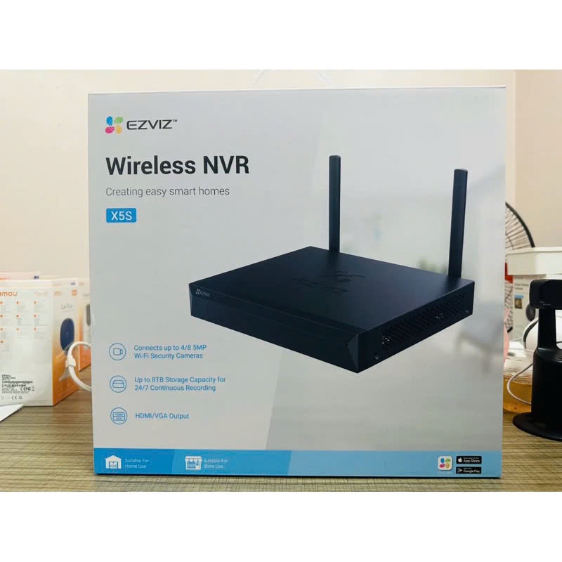 Đầu Ghi Hình EZVIZ X5S 4 Kênh 4W / 8 Kênh 8W, Kết Nối Camera Wifi EZVIZ Tối Đa 5MP, Hổ Trợ Ổ Cứng 8TB, NVR, BH 2 Năm VTS 2