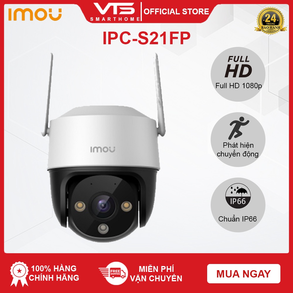 [NPP CHÍNH HÃNG] Camera IP WIFI IMOU S21FP 2.0MP, Full HD 1080P - Xoay 360 độ, Ngoài Trời, Chế độ ban đêm thông minh 8