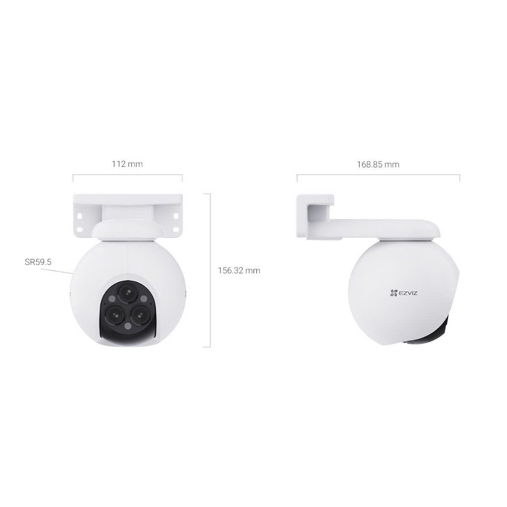 Camera Wifi EZVIZ H8X 4MP/ H80F 4MP Zoom 12X, Xoay 360 Độ, Đàm Thoại 2 Chiều, Có Màu, Theo Dõi Ai 8