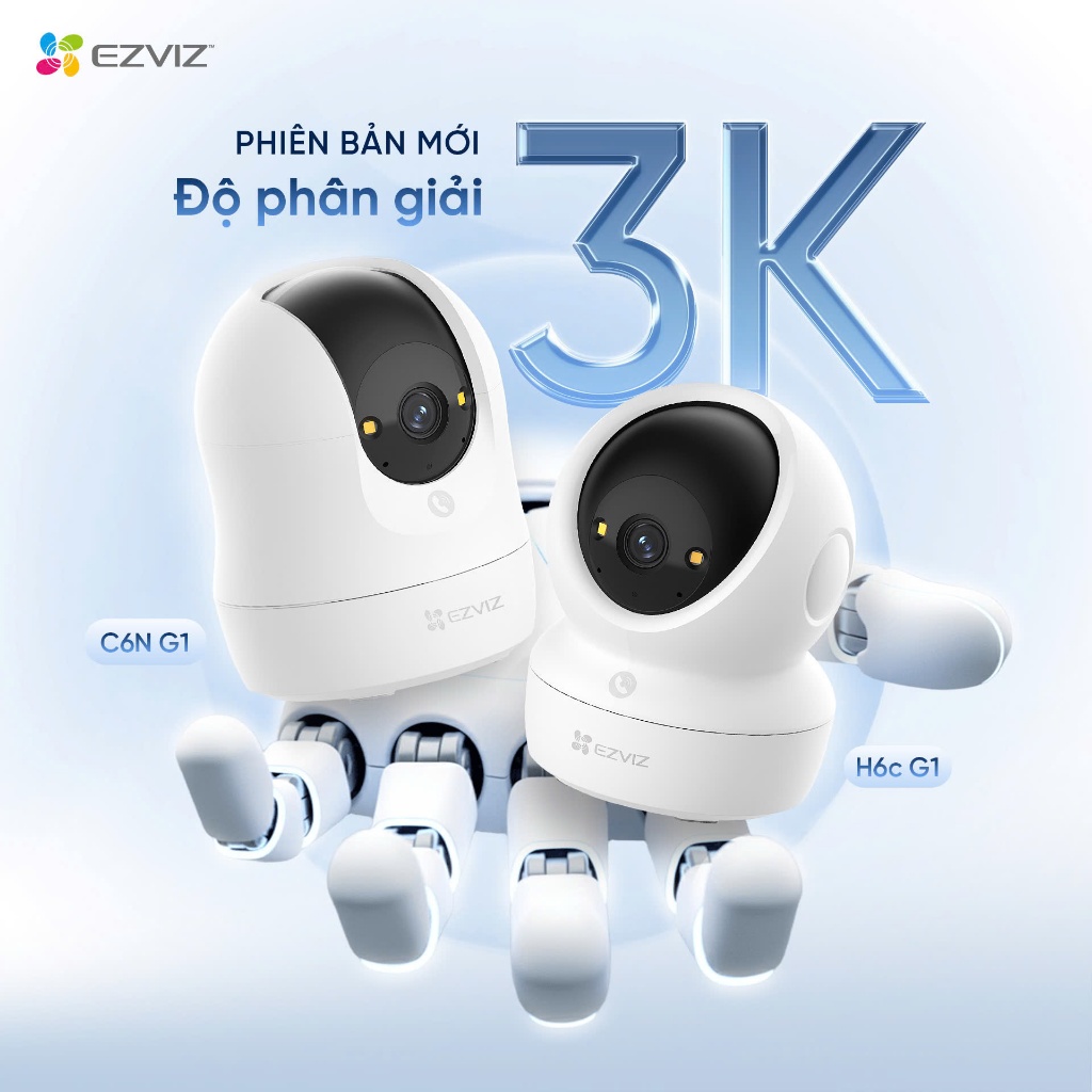 Camera Wifi EZVIZ H6C G1 4K 8MP, H6C G1 3MP/5MP, H6C PRO - Xoay 360 Độ, Đàm Thoại 2 Chiều, Theo Dõi 6