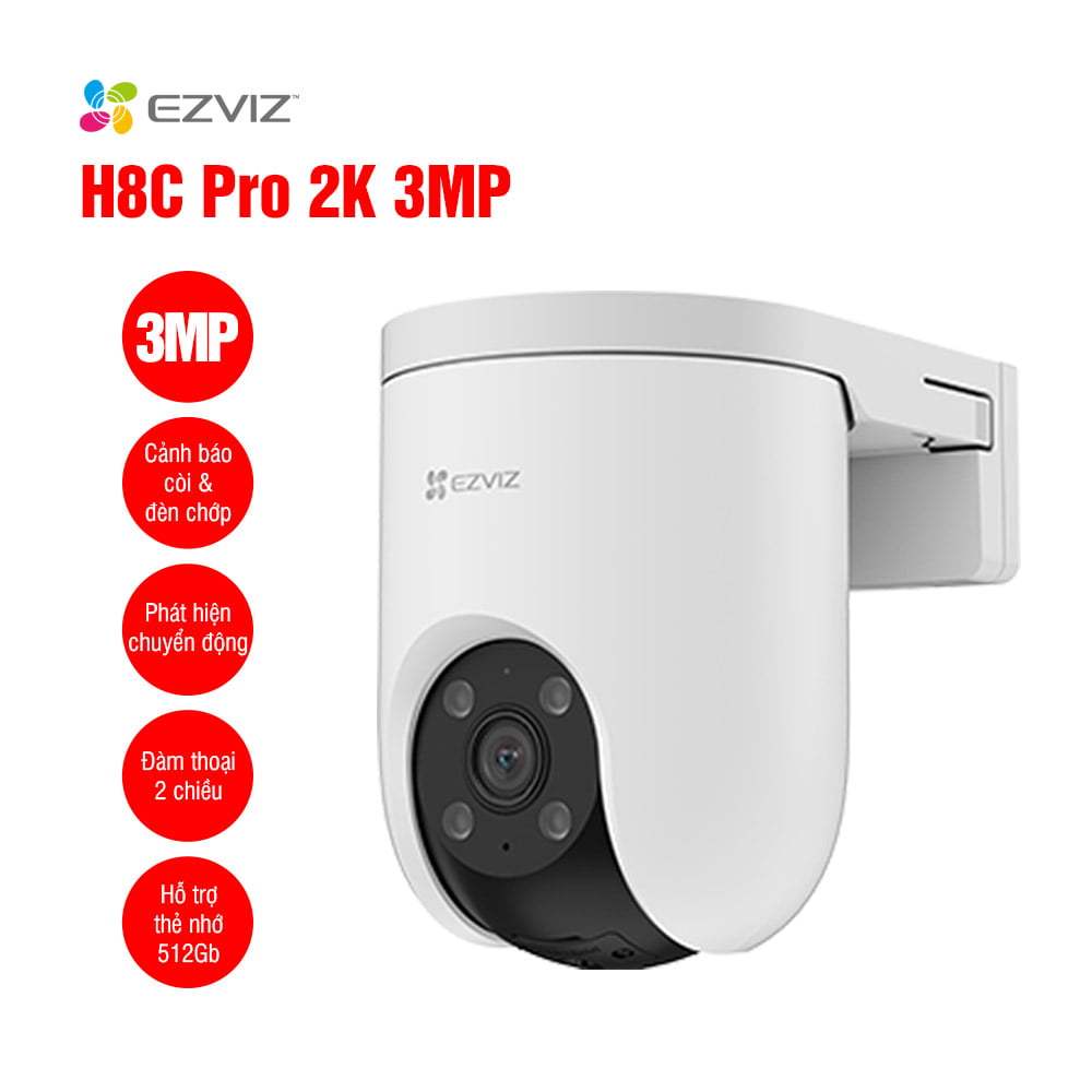 Camera WIFI EZVIZ H8C PRO 3MP/4MP/5MP/8MP, H8C PRO R210, Xoay 360 Độ, Đàm Thoại 2 Chiều, Có Màu 7