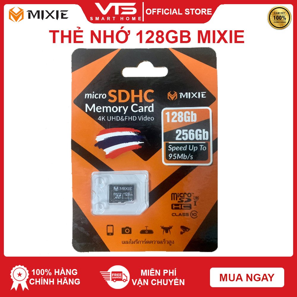 [NPP CHÍNH HÃNG] Thẻ nhớ Micro SD Mixie 128GB 95MB/s U3, Chuyên dụng cho Camera Chính Hãng, Bảo Hành 3 Năm - VTS Store 3