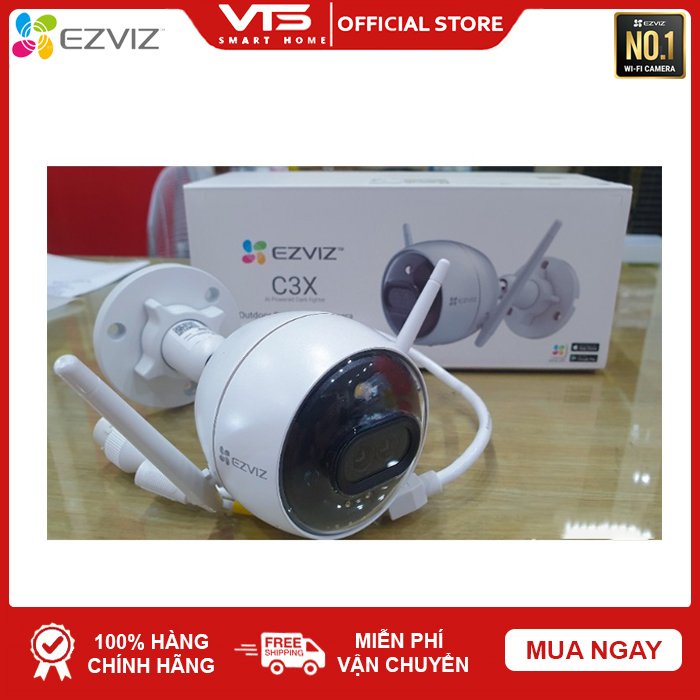 [NPP CHÍNH HÃNG] Camera IP Wifi Ngoài Trời Ezviz C3X Bản Mắt Kép Có Màu Ban Đêm Full HD 1080P - Hàng Chính Hãng - VTS 7