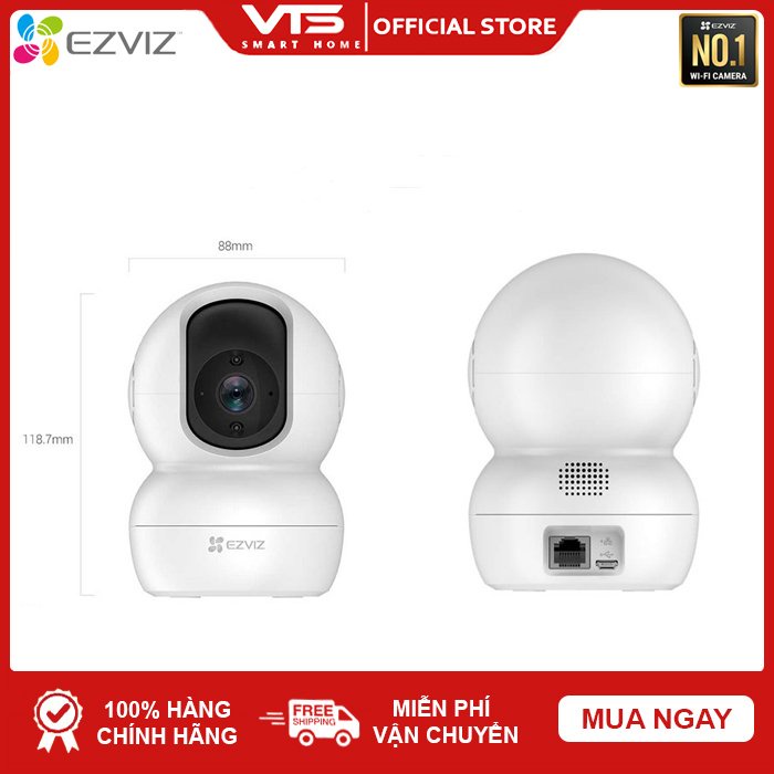 [FREESHIP] Camera WiFi TY2 1080P EZVIZ (Phiên Bản Nâng Cấp C6N) - Xoay 360 độ - Đàm Thoại 2 Chiều - Bảo Hành 2 Năm 7