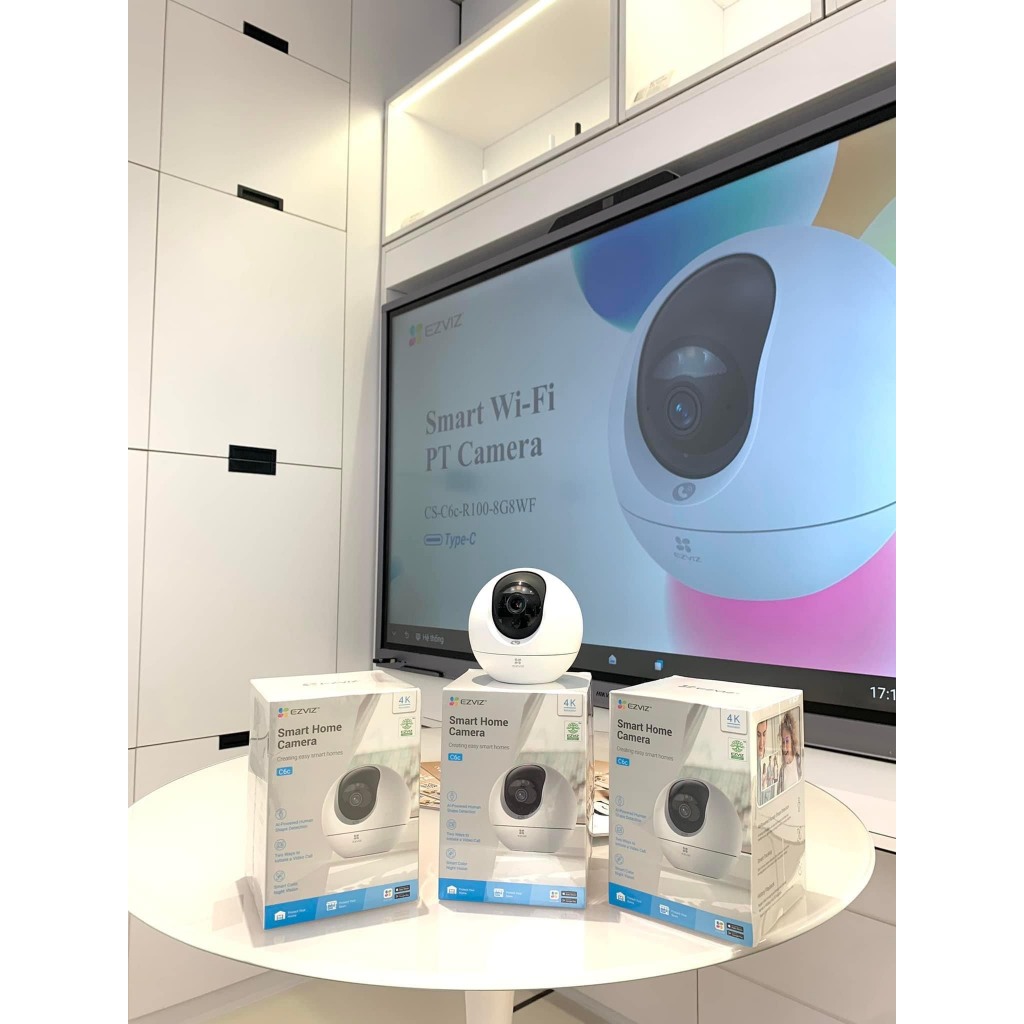 Camera Wifi EZVIZ C6C 4K 8MP/H6 3K 5MP, Xoay 360 Độ, Đàm Thoại 2 Chiều, Theo Dõi Chuyển Động - VTS SmartHome 3