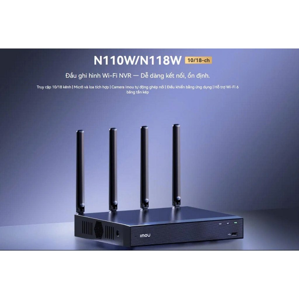 Đầu Ghi Hình NVR IMOU 10/18 Kênh N110W-8A0E/N118W-8A0E - Đàm Thoại 2 Chiều, Hổ Trợ Camera Lên Đến 8MP, Bảo Hành 2 Năm 6