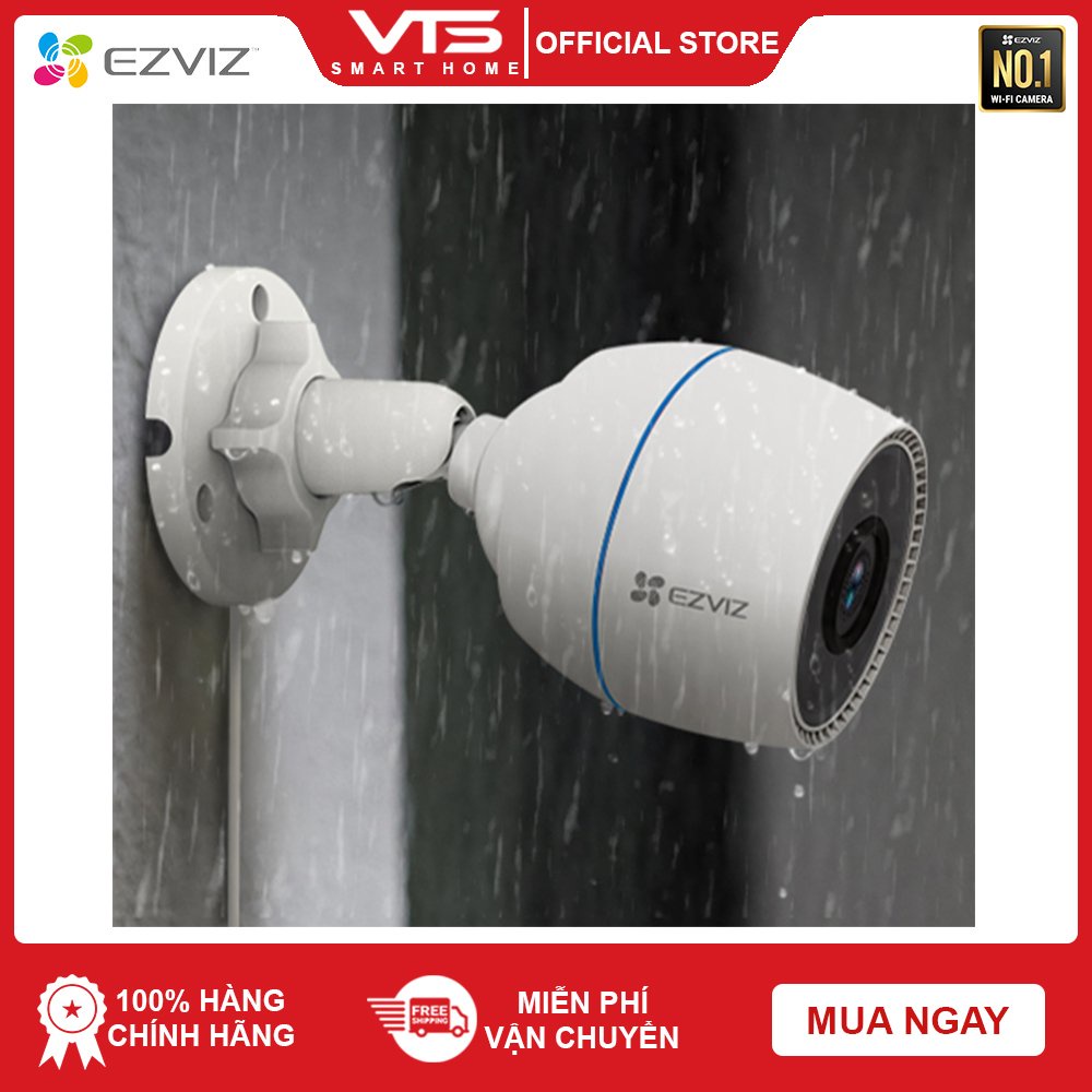 [NPP CHÍNH HÃNH] Camera IP Wifi EZVIZ C3TN 2MP, H.265 Ngoài Trời, (Bản Nâng Cấp C3WN), Chuẩn IP67- VTS Smarthome 7