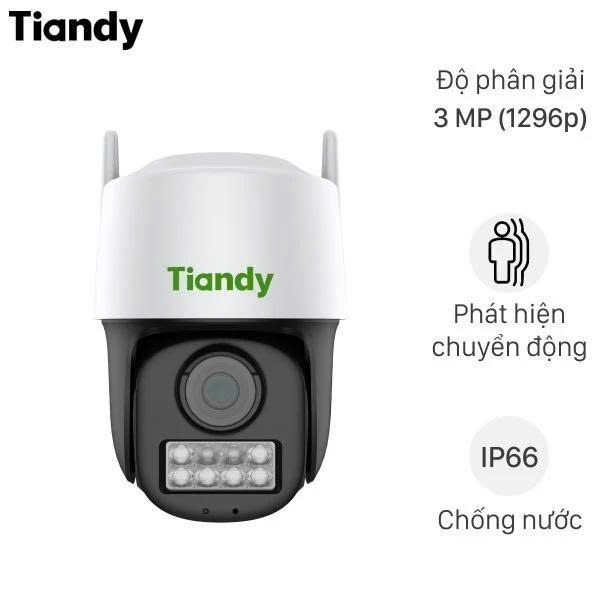 Camera Wifi Ngoài Trời TIANDY TC-H333N|TC-H333K|TC-H334S, Xoay 360 Độ, Có Màu Ban Đêm, Đàm Thoại 2 Chiều 8