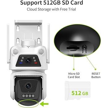 Camera Wifi 2 Mắt BeansView D320 3MP+3MP/5MP+5MP Ngoài Trời, Ống Kính Kép, Có Màu Ban Đêm, Báo Động 10