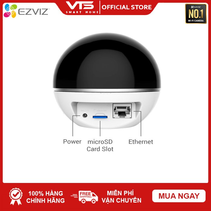 Camera IP WIFI EZVIZ C6W 2K 4MP, E6 3K 5MP - Xoay 360 Độ, Đàm Thoại 2 Chiều, Theo Dõi Chuyển Động - VTS SmartHome 5