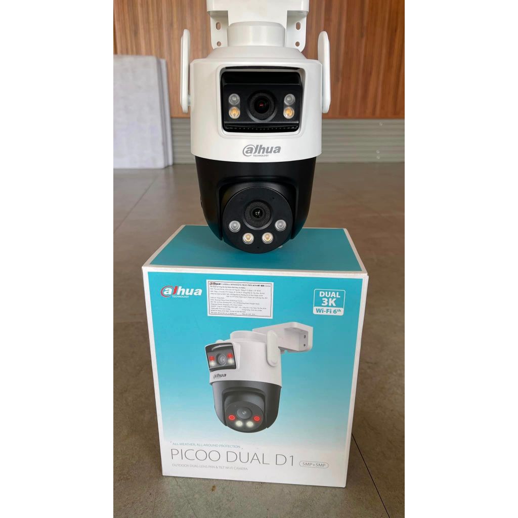 Camera Wifi DAHUA Picoo Dual D1 DH-P3D-3F-PV 6MP/DH-P5D-5F-PV 10MP, 2 Mắt, Đàm Thoại 2 Chiều, Xoay 360 Độ 6