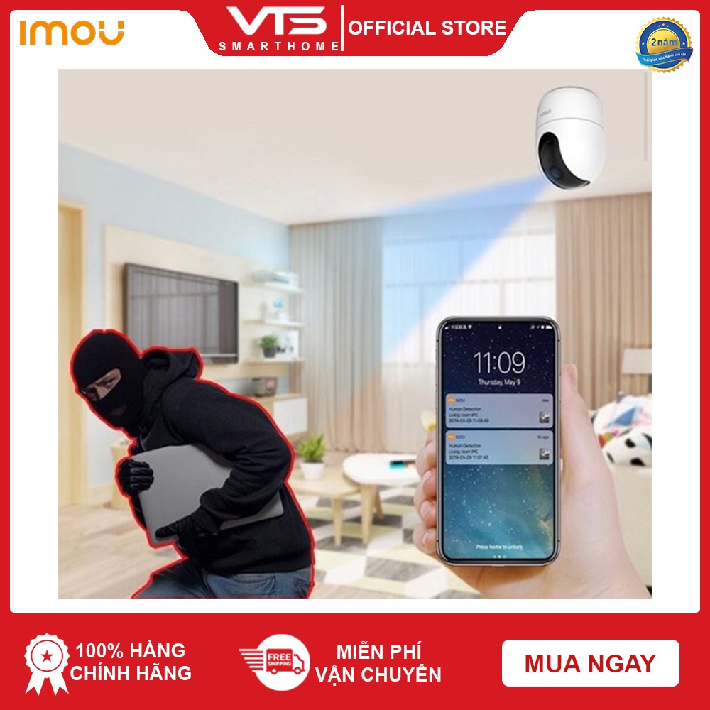 Camera IP Wifi IMOU A22EP 2.0MP, RANGER 2 Full HD 1080P, Xoay 360 độ, Đàm Thoại 2 Chiều, Theo Dõi Chuyển Động - VTS 8