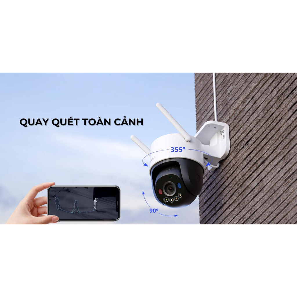 Camera Wifi IMOU CRUISER SC K7FP 3MP/5MP/8MP, Đèn Cảnh Báo Xanh Đỏ, Đàm Thoại 2 Chiều, Theo Dõi 9