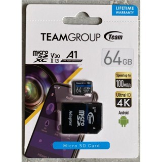 Thẻ Nhớ Micro SDXC TeamGroup 128GB, 64GB, 32GB UHS-I U3 V30 A1 upto 100MB/s kèm Adapter - Chuyên dùng cho Camera 3