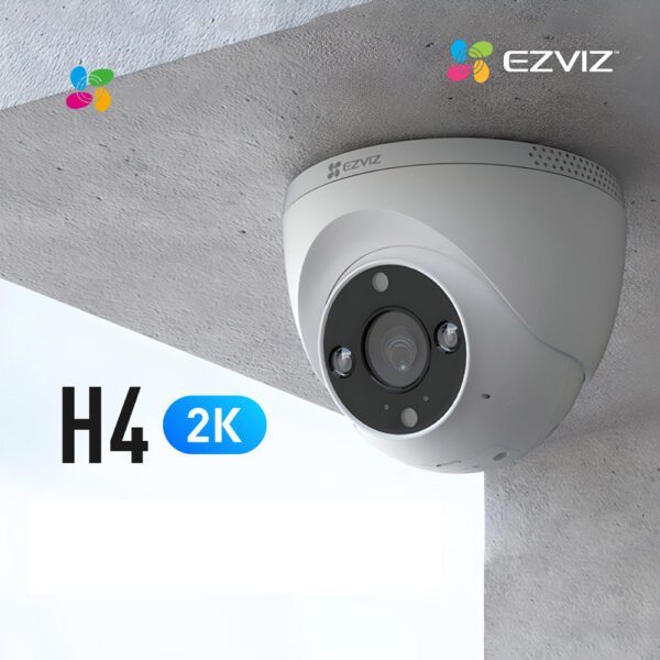 Camera Wifi EZVIZ H4 3MP 2K, Đàm Thoại 2 Chiều, Có Màu Ban Đêm, Tích Hợp Còi Đèn Cảnh Báo