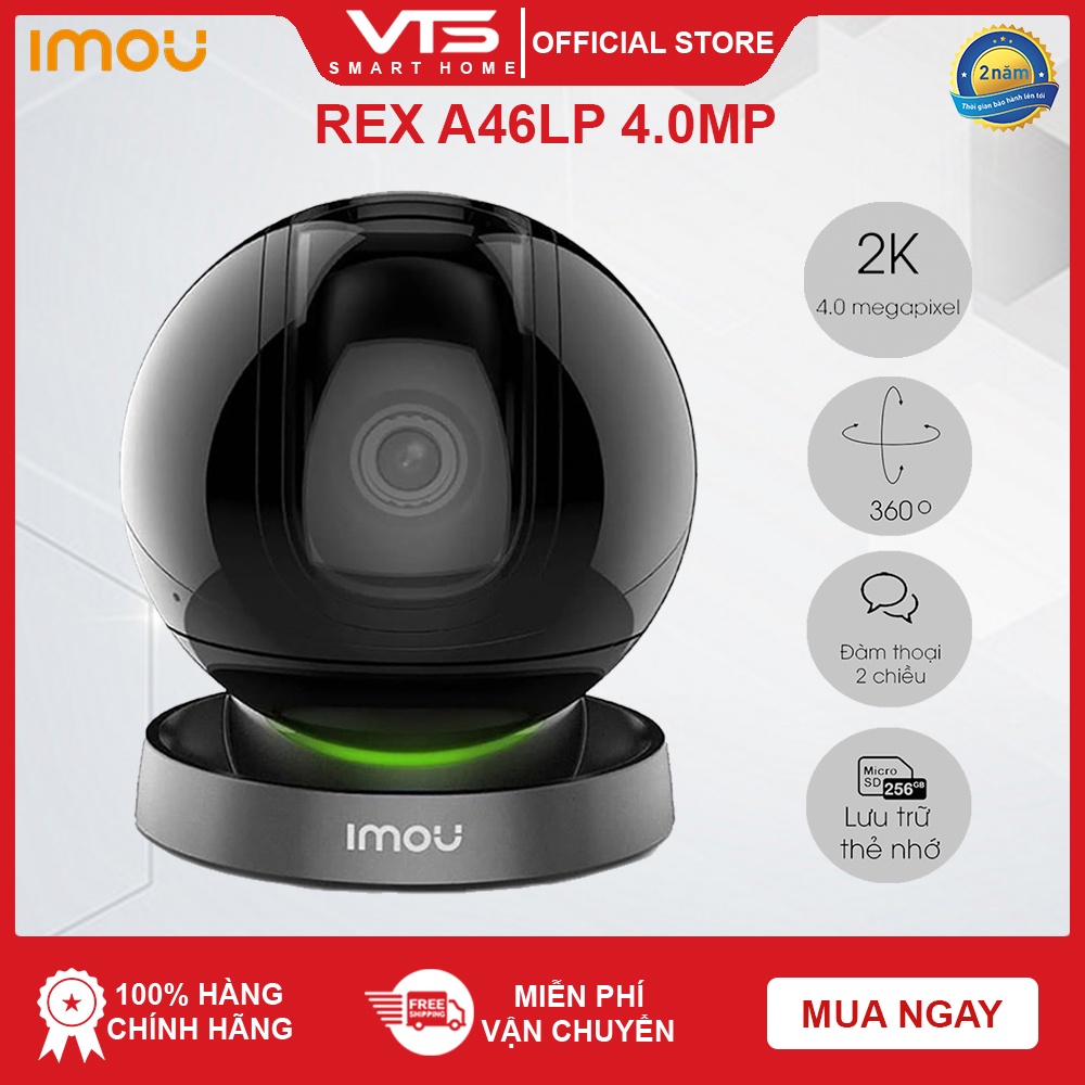 Camera IP WIFI IMOU REX A46LP Độ phân giải 4.0MP, A26LP 2MP - 360 Độ, Phát hiện chuyển động - Theo dõi thông minh. 3