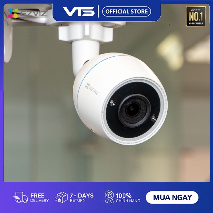 Camera Wifi EZVIZ H3C 2MP Full HD - H.265 Ngoài Trời, Mic, Hồng Ngoại Ban Đêm - Chuẩn IP67 - VTS Smarthome 7