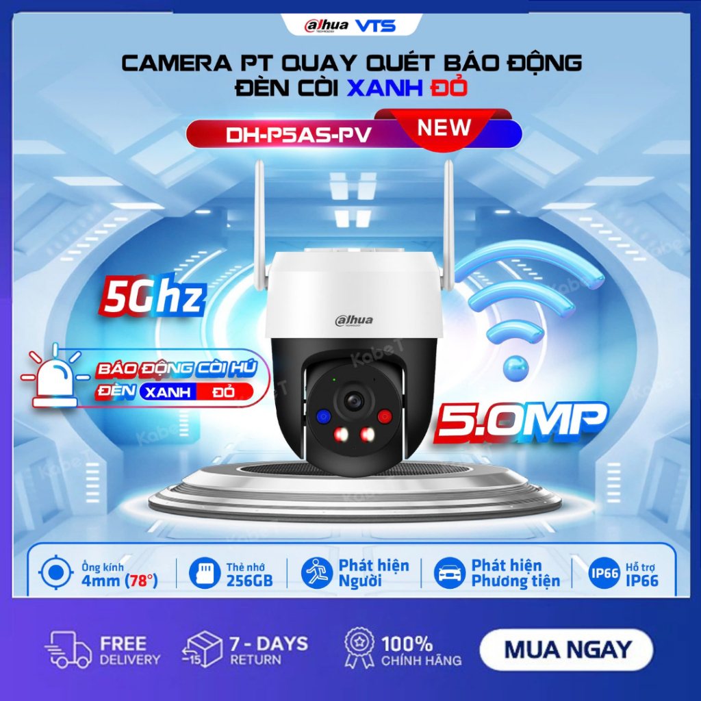 Camera Wifi DAHUA PICOO A2 DH-P3AS-PV 3MP/ DH-P5AS-PV 5MP Ngoài Trời, Xoay 360 Độ, Có Màu Ban Đêm, Đàm Thoại 3