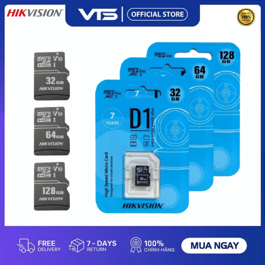 Thẻ Nhớ Micro SD HIKSEMI D1 32GB/64GB/128GB Class 10 Tốc Độ 92MB/s Chuyên Dùng Cho Camera - VTS VN 2