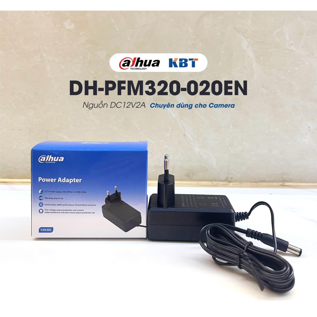 Nguồn Camera DAHUA 12V-2A DH-PFM320-020EN, Nguồn 12V2A chuyên dụng camera, Adapter Camera CCTV 7