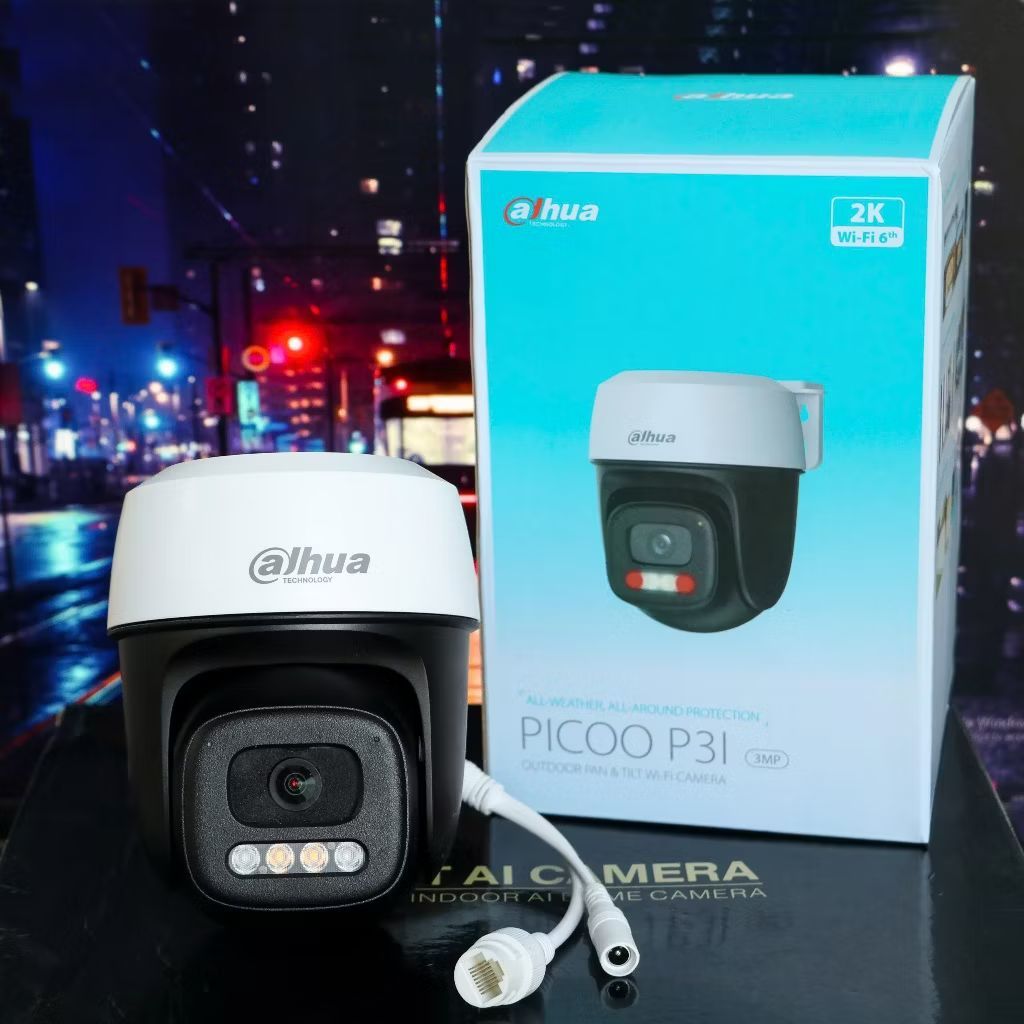 Camera Wifi Dahua Picco P3I 3MP/P5I 5MP Ngoài Trời, Xoay 360 Độ, Đàm Thoại 2 Chiều, Có Màu Ban Đêm, Báo Động Còi Đèn 5