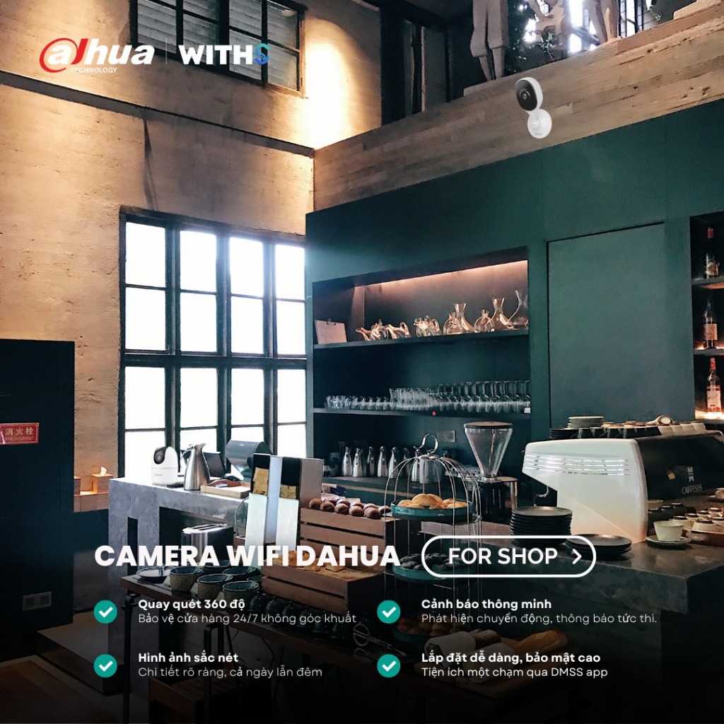 Camera Wifi DAHUA Cube A1 C3A 3MP/C5A 5MP Trong Nhà, Đế Nam Châm, Đàm Thoại 2 Chiều 5