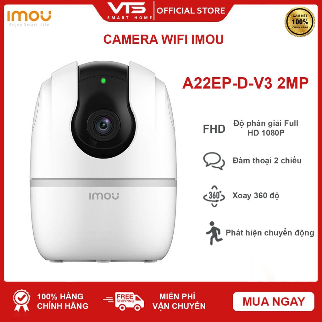 Camera WIFI IMOU A2 A22EP V3 2MP Full HD 1080P - Ranger 2 - Quay Quét 360 Độ - Đàm Thoại 2 Chiều - DIGI Smart VN 9