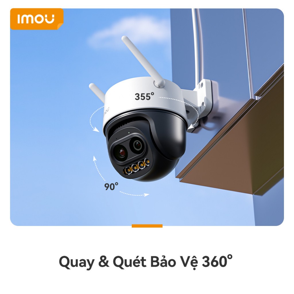 Camera Wifi IMOU CRUISER Z S7DP 3K 5MP, Zoom 12X, Ống Kính Kép, Xoay 360 Độ, Đàm Thoại 2 Chiều, Có Màu Ban Đêm 6