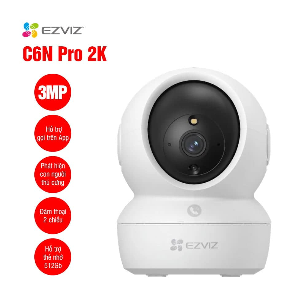 Camera Wifi EZVIZ H6C G1 4K 8MP, H6C G1 3MP/5MP, H6C PRO - Xoay 360 Độ, Đàm Thoại 2 Chiều, Theo Dõi 2
