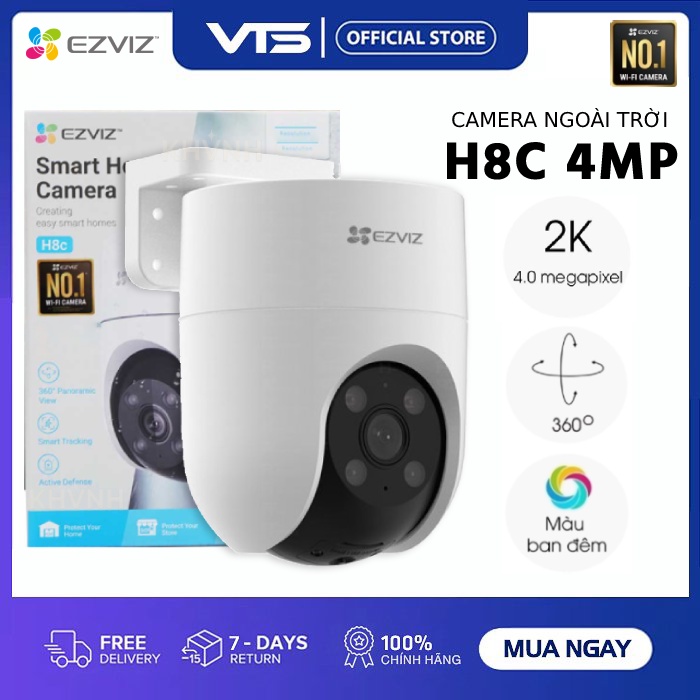 Camera WIFI EZVIZ H8C PRO 3MP/4MP/5MP/8MP, H8C PRO R210, Xoay 360 Độ, Đàm Thoại 2 Chiều, Có Màu 8