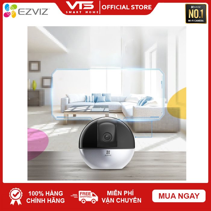Camera IP WIFI EZVIZ C6W 2K 4MP, E6 3K 5MP - Xoay 360 Độ, Đàm Thoại 2 Chiều, Theo Dõi Chuyển Động - VTS SmartHome 3