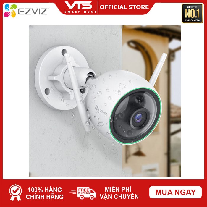 Camera WIFI EZVIZ C3N 2.0MP, CS-C3N-A0-3H2WFRL 1080P ngoài trời - Tích hợp Micro Thu Âm -  Full color 5