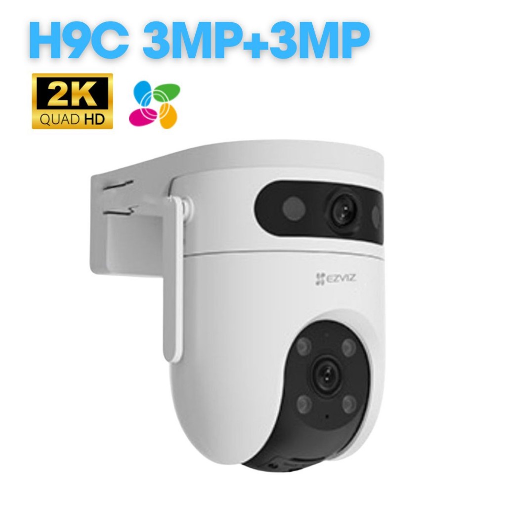Camera Wifi 2 Mắt EZVIZ H9C 2K 6MP/H9C 3K 10MP/H90 Dual, Xoay 360 Độ, Đàm Thoại 2 Chiều, Full Color 2