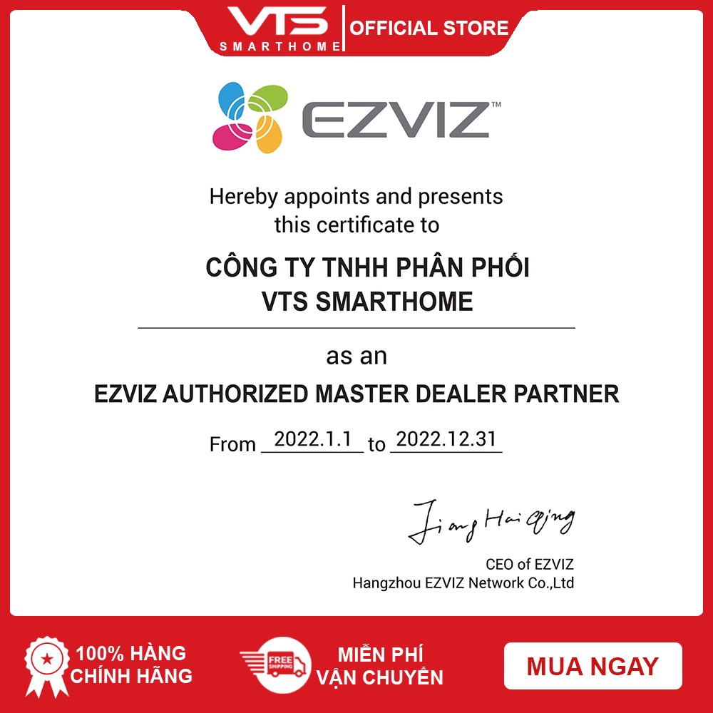 Camera IP WIFI EZVIZ C6W 2K 4MP, E6 3K 5MP - Xoay 360 Độ, Đàm Thoại 2 Chiều, Theo Dõi Chuyển Động - VTS SmartHome 10