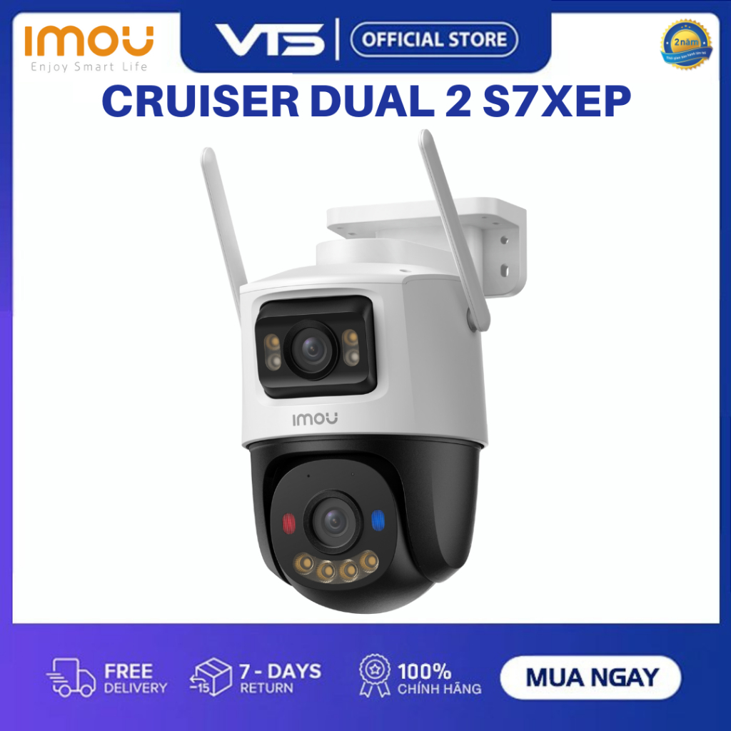 Camera Wifi IMOU 2 Mắt Cruiser Dual 2 S7XEP 10MP, S7XFP Pro 8MP, S7XP 6MP/10MP Ngoài Trời, Có Màu Ban Đêm, Xoay 360 Độ 2