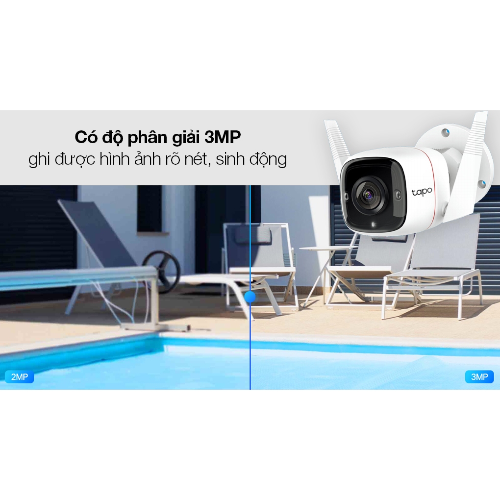 Camera Wifi Tapo TPLink C310 3MP/C320WS 4MP Ngoài Trời, Đàm Thoại 2 Chiều, Phát Hiện Chuyển Động 6