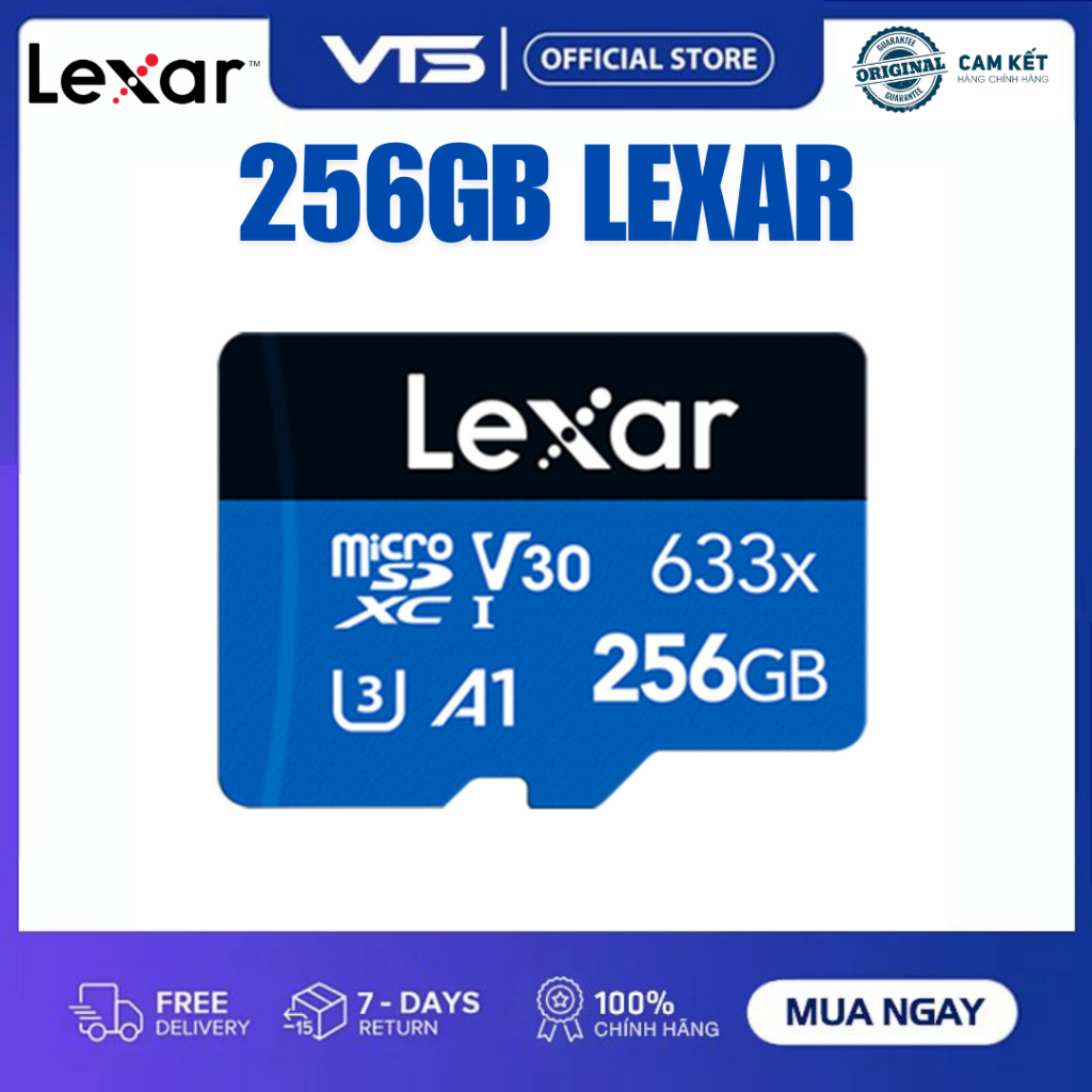 Thẻ Nhớ Micro SDXC LEXAR 256GB/512GB 633x Class 10 A1 Chính Hãng - Tốc Độ Cao, Chuyên Dùng Cho Camera, Máy Ảnh,... 3