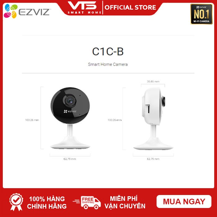 Camera IP WIFI EZVIZ C1C-B 2.0MP - Đàm Thoại 2 chiều - CS-C1C (CS-C1C-E0-1E2WF) 1080P - Bảo Hành 2 Năm - VTS 8