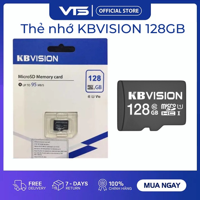 [NPP CHÍNH HÃNG] Thẻ nhớ KBVISION 128GB MicroSD Ultra Class 10, 128GB KB Chuyên dụng cho Camera - VTS Smart Home 5