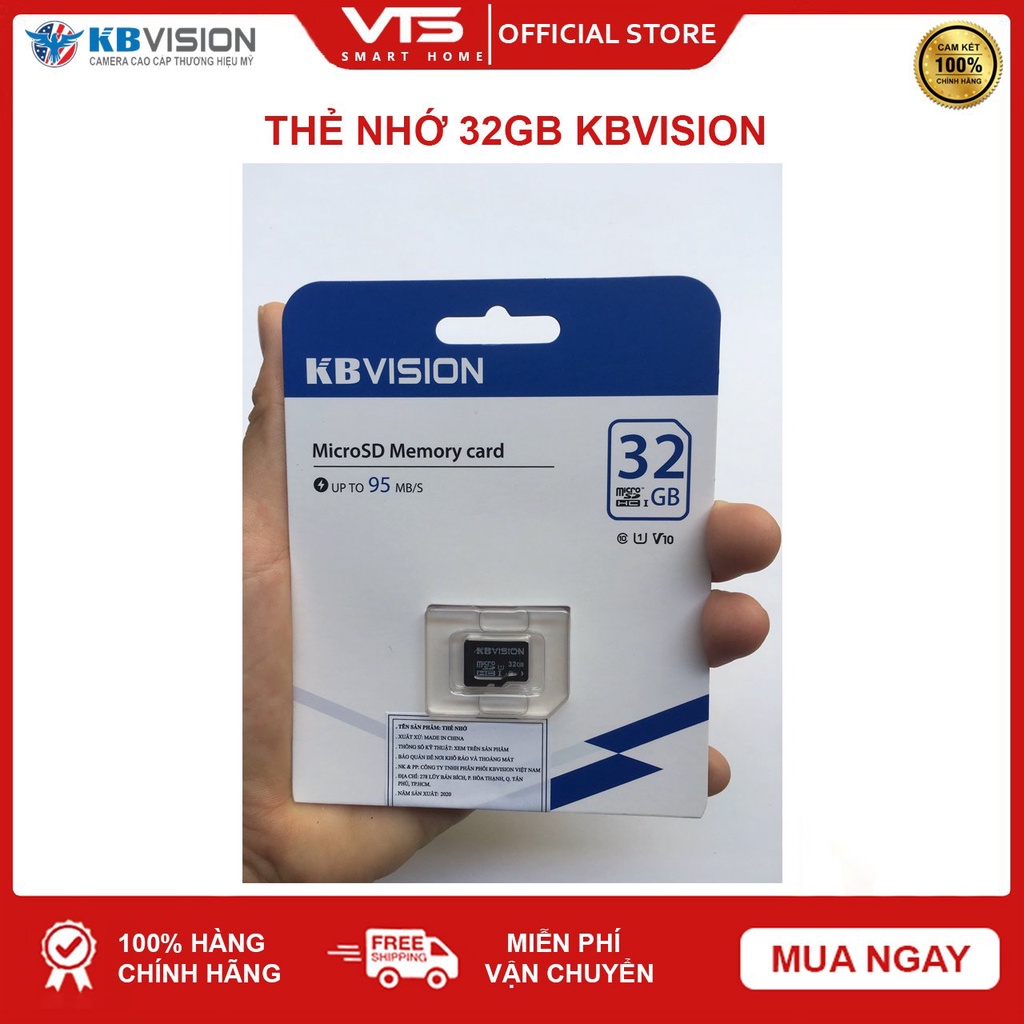 Thẻ nhớ KBVISION 32GB MicroSD Ultra Class 10, 32GB | 64GB | 128GB Chuyên dụng cho Camera - VTS SmartHome 4