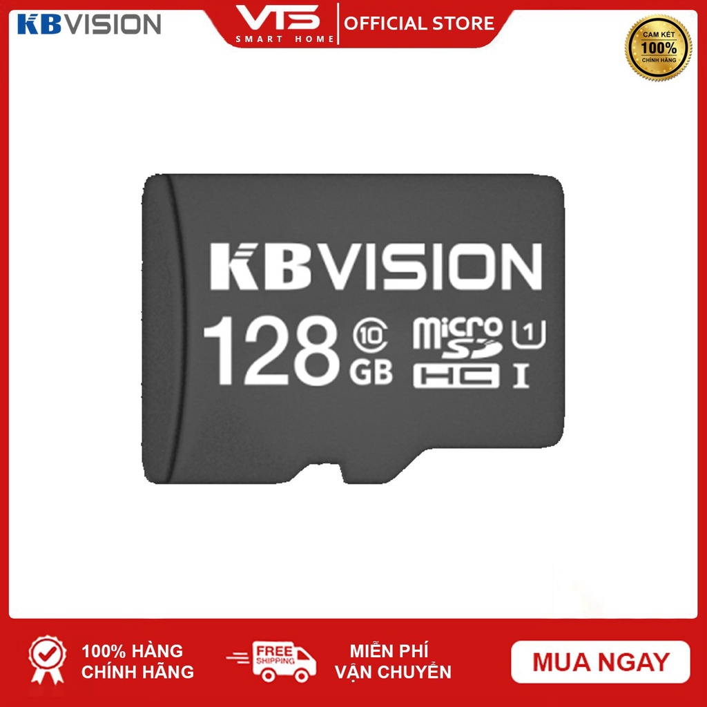 [NPP CHÍNH HÃNG] Thẻ nhớ KBVISION 128GB MicroSD Ultra Class 10, 128GB KB Chuyên dụng cho Camera - VTS Smart Home 3