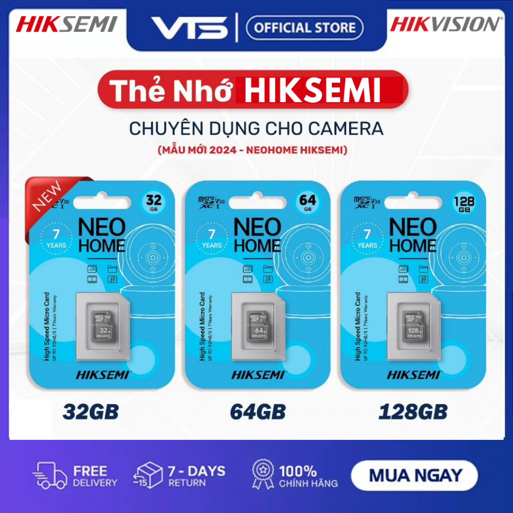 Thẻ Nhớ Micro SD 32GB/64GB/128GB HIKSEMI (HIKVISION) Class 10, 92MB/S - Chuyên Dụng Cho Camera,... 2