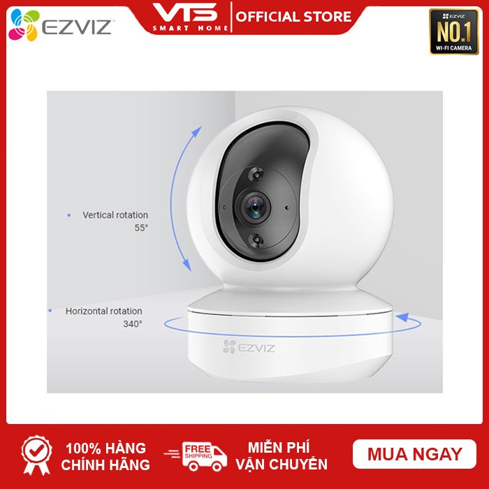 [NPP CHÍNH HÃNG] Camera EZVIZ TY1 4MP 2K Siêu Nét - Xoay 360 độ - Đàm thoại 2 chiều - Theo Dõi Chuyển Động - VTS 5