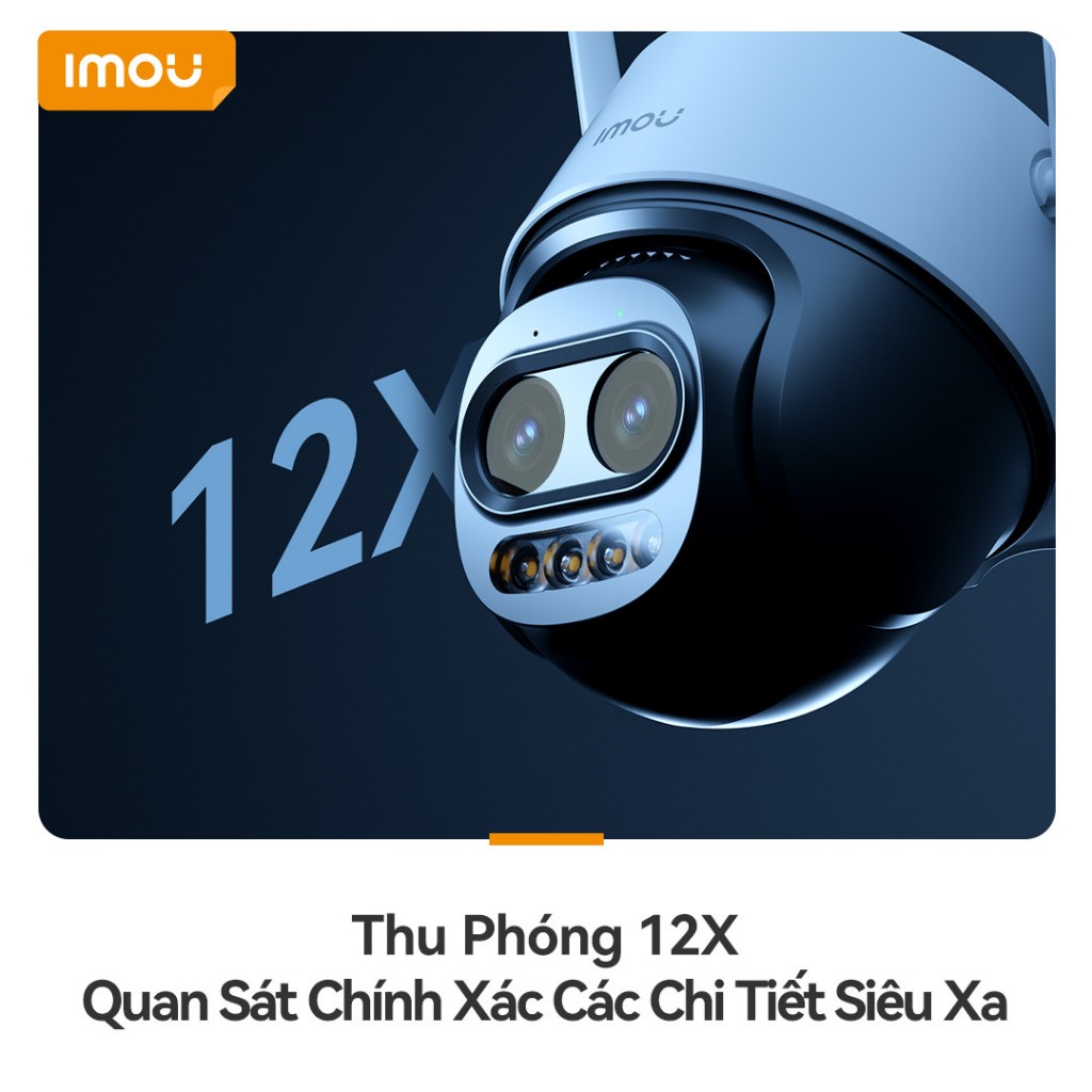 Camera Wifi IMOU CRUISER Z S7DP 3K 5MP, Zoom 12X, Ống Kính Kép, Xoay 360 Độ, Đàm Thoại 2 Chiều, Có Màu Ban Đêm 7