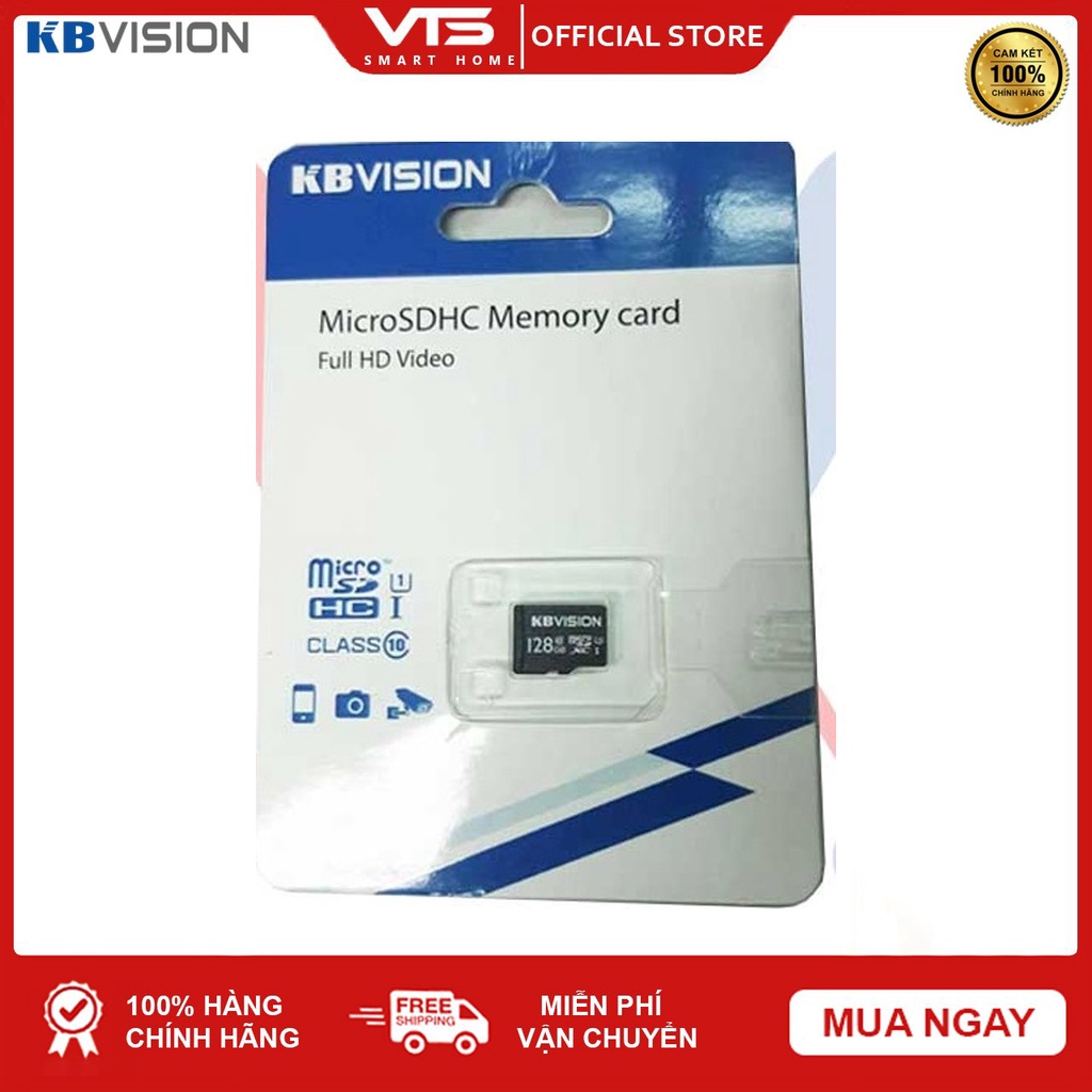 [NPP CHÍNH HÃNG] Thẻ nhớ KBVISION 128GB MicroSD Ultra Class 10, 128GB KB Chuyên dụng cho Camera - VTS Smart Home 4